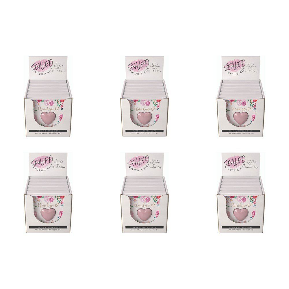 The Somerset Toiletry Co Thank You Soap in a Card Counter Display of 6 Bundle of 6