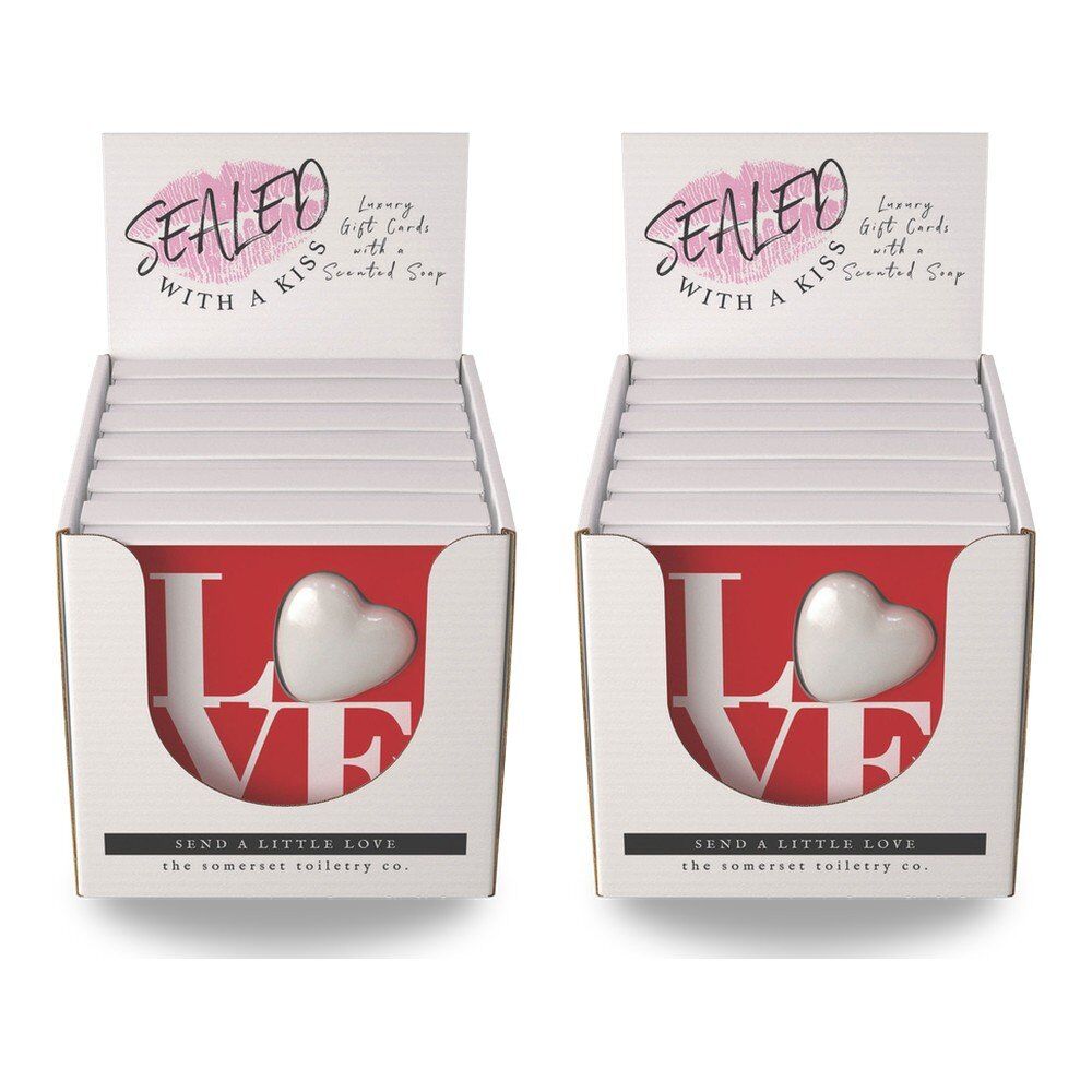The Somerset Toiletry Co Love You Soap in a Card Counter Display of 6 Bundle of 2
