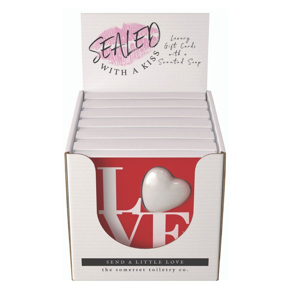 The Somerset Toiletry Co Love You Soap in a Card Counter Display of 6 Bundle of 3