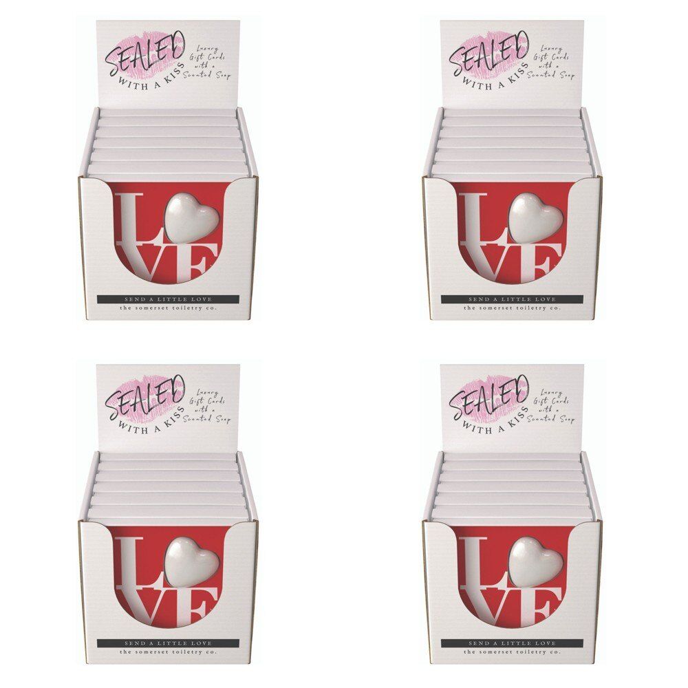 The Somerset Toiletry Co Love You Soap in a Card Counter Display of 6 Bundle of 4