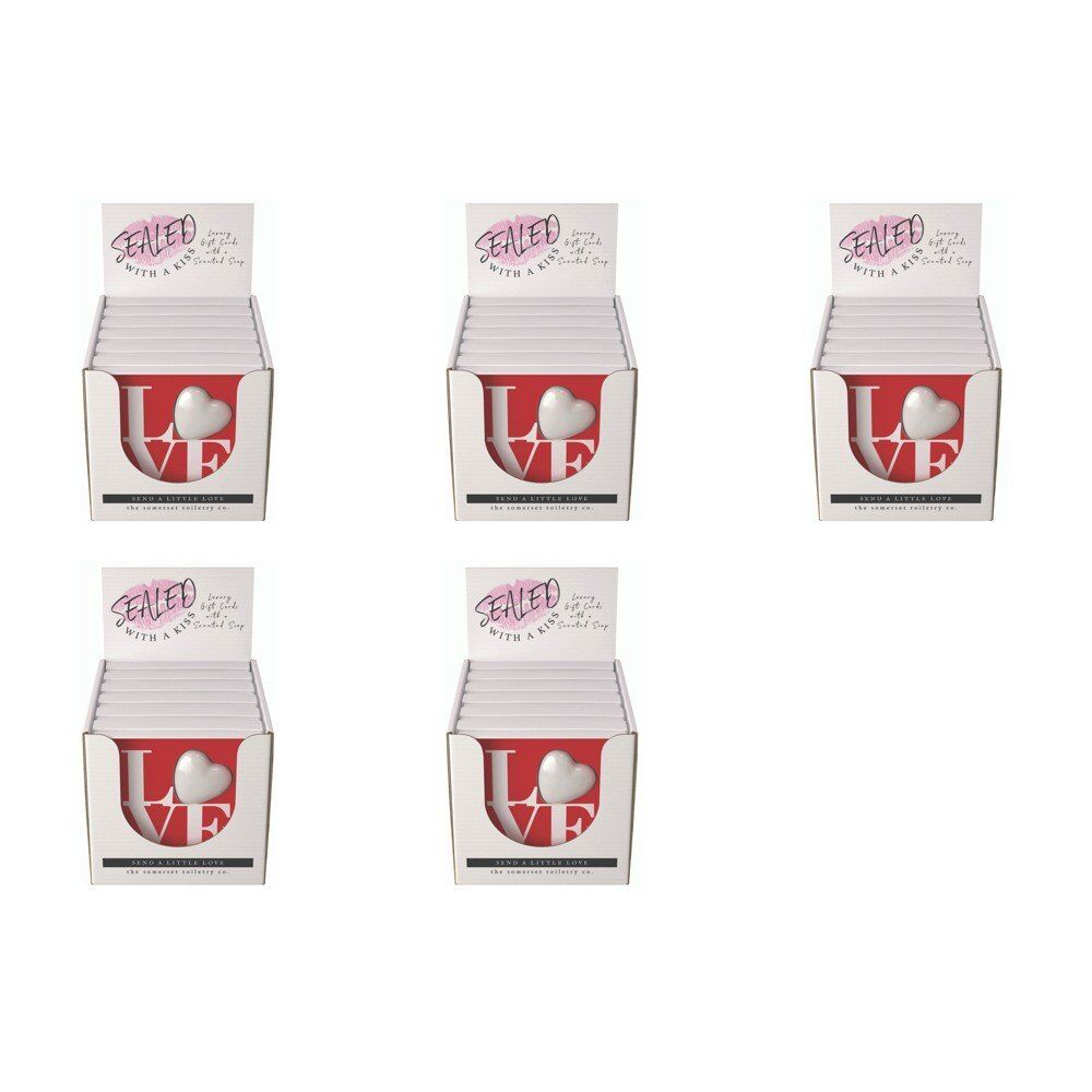 The Somerset Toiletry Co Love You Soap in a Card Counter Display of 6 Bundle of 5