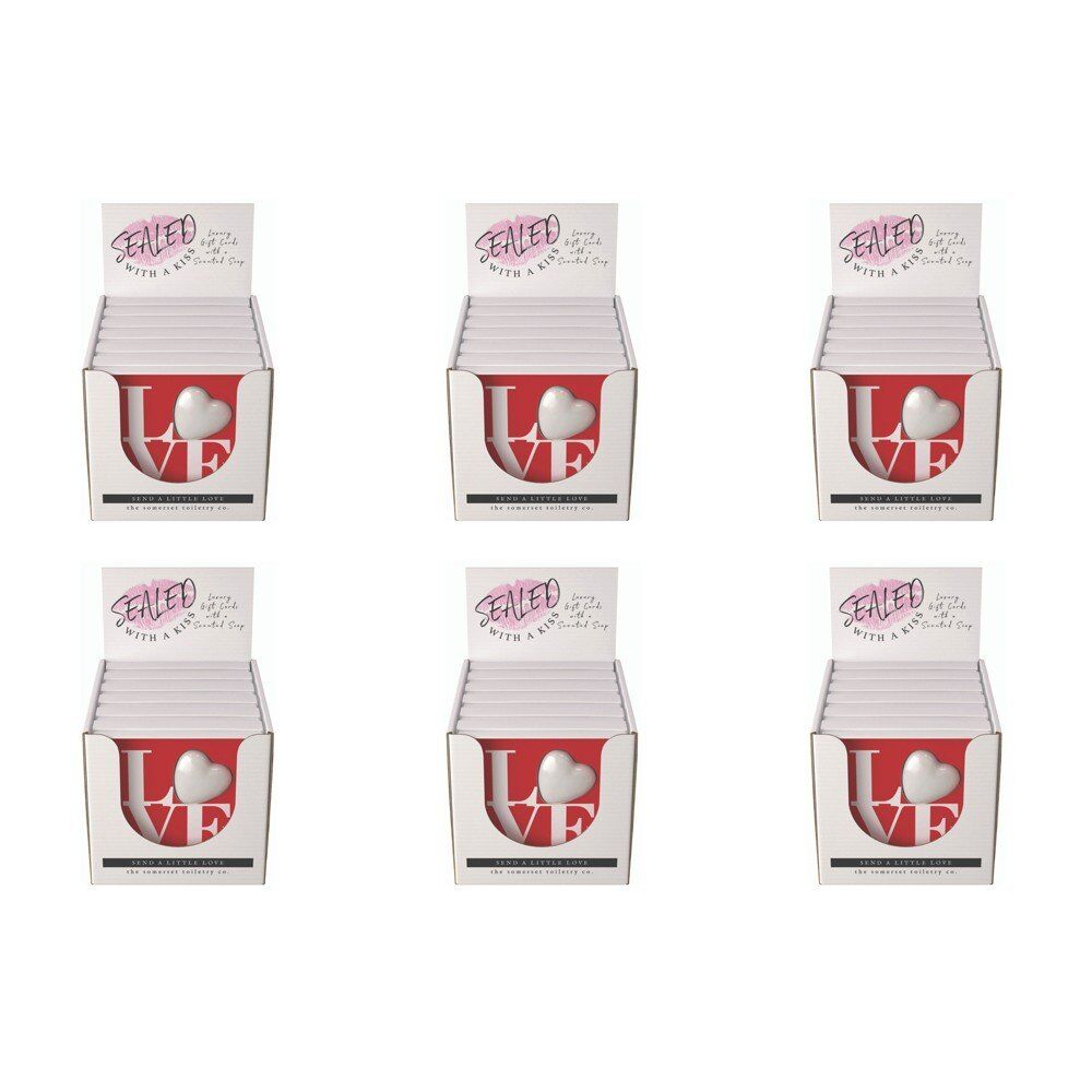 The Somerset Toiletry Co Love You Soap in a Card Counter Display of 6 Bundle of 6