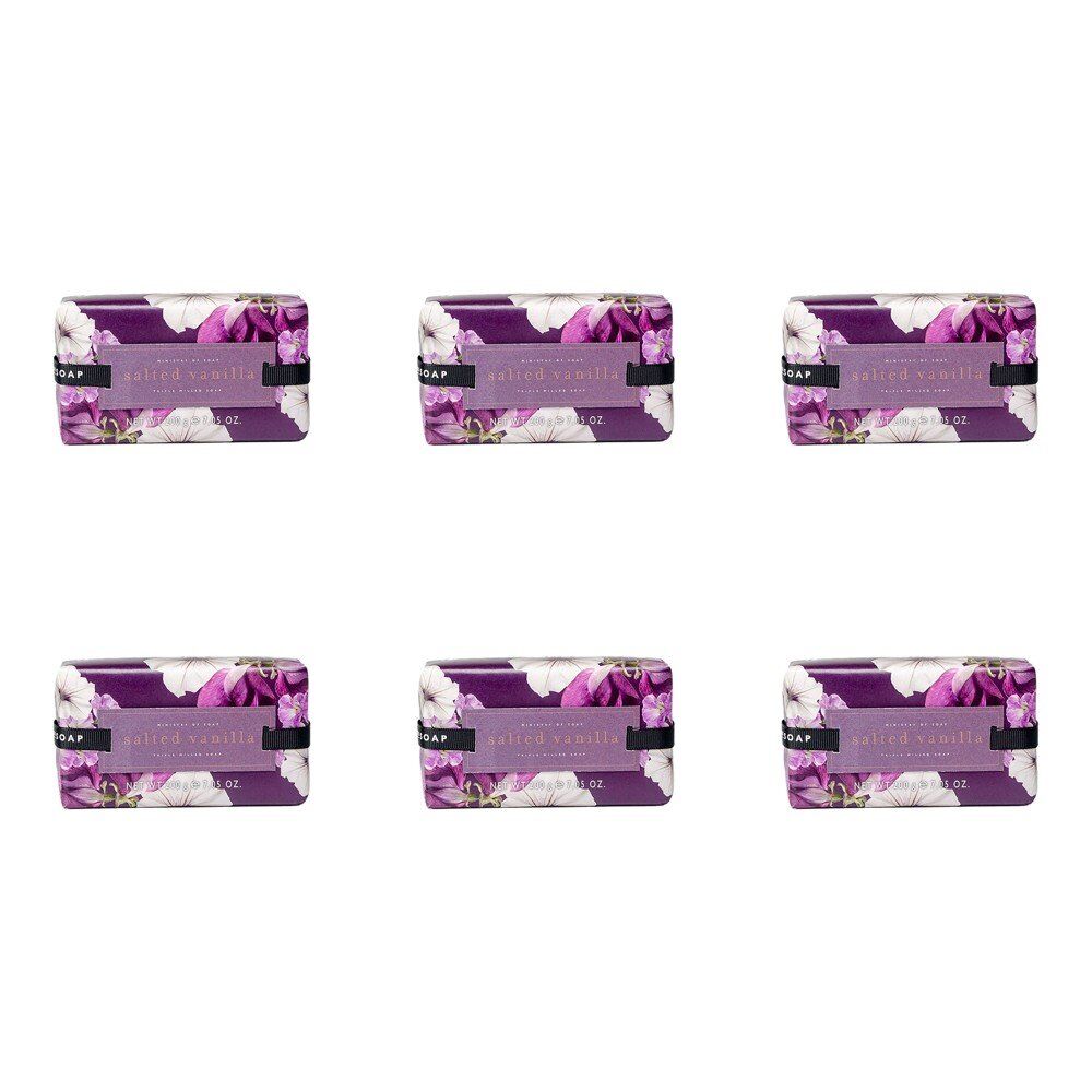 Ministry of Soap Blush Hues Salted Vanilla Triple Milled Soap 200g Pack of 6