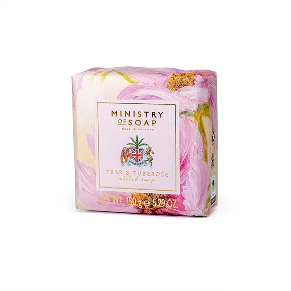 Ministry of Soap Oil Painting Spring Pear and Tuberose Milled Soap 150g