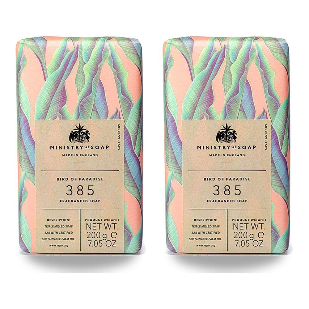Ministry of Soap Natural Rainforest Bird of Paradise Fragranced Soap 200g Pack of 2