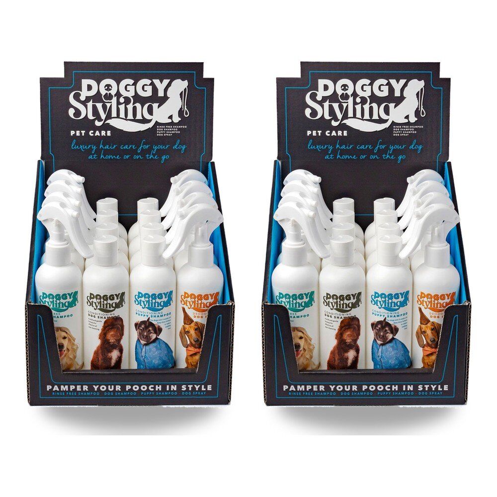 McGloins Doggy Styling Dog Shampoo and Spray Range 250mL Counter Display of 16 Bundle of 2