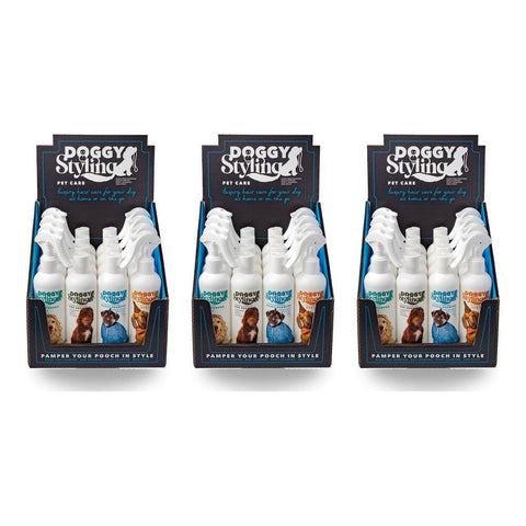 McGloins Doggy Styling Dog Shampoo and Spray Range 250mL Counter Display of 16 Bundle of 3