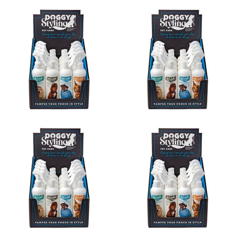 McGloins Doggy Styling Dog Shampoo and Spray Range 250mL Counter Display of 16 Bundle of 4