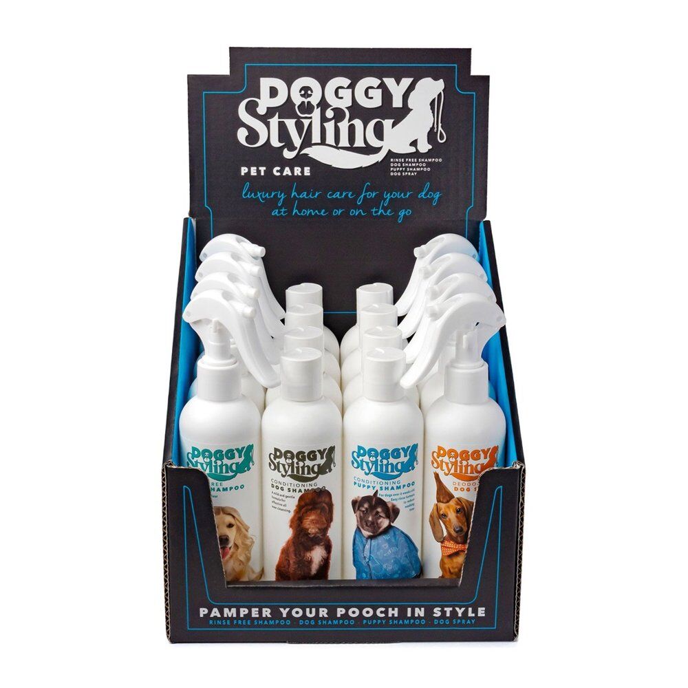 McGloins Doggy Styling Dog Shampoo and Spray Range 250mL Counter Display of 16 Bundle of 6