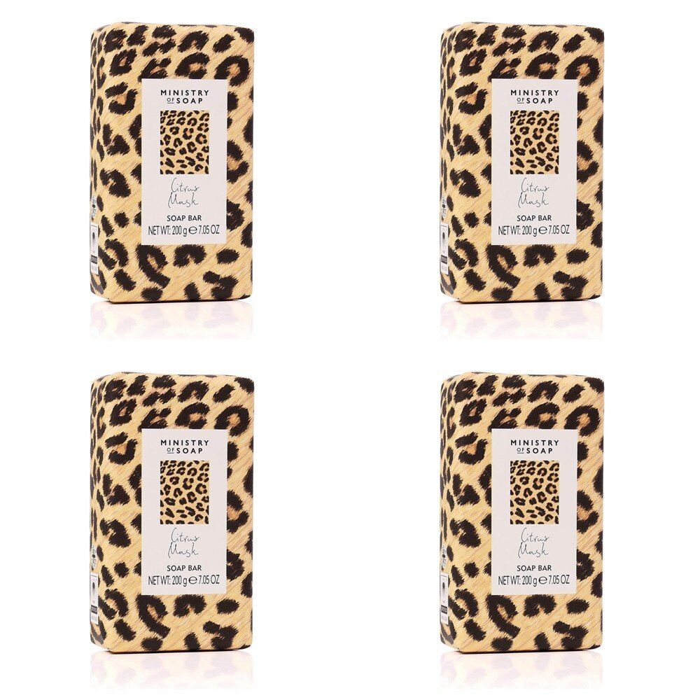 Ministry of Soap Wild Side Citrus Musk Soap Bar 200g Pack of 4