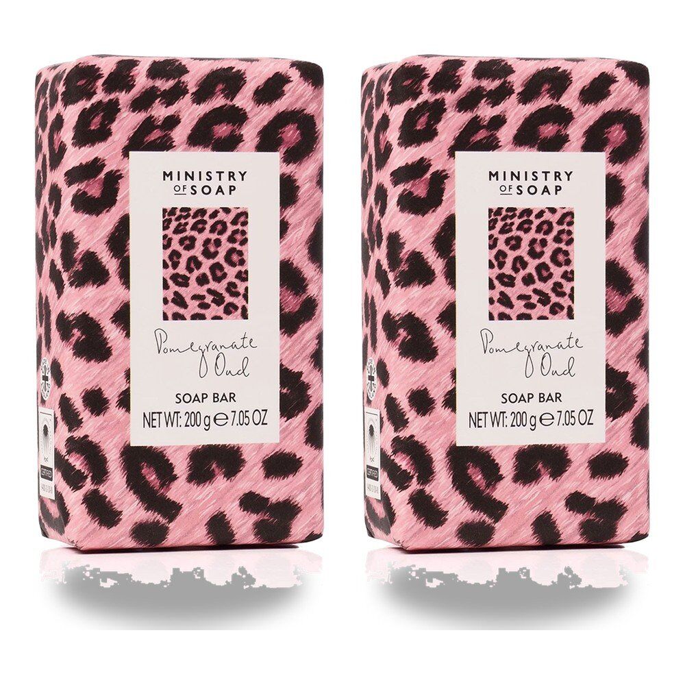Ministry of Soap Wild Side Pomegranate Oud Soap Bar 200g Pack of 2