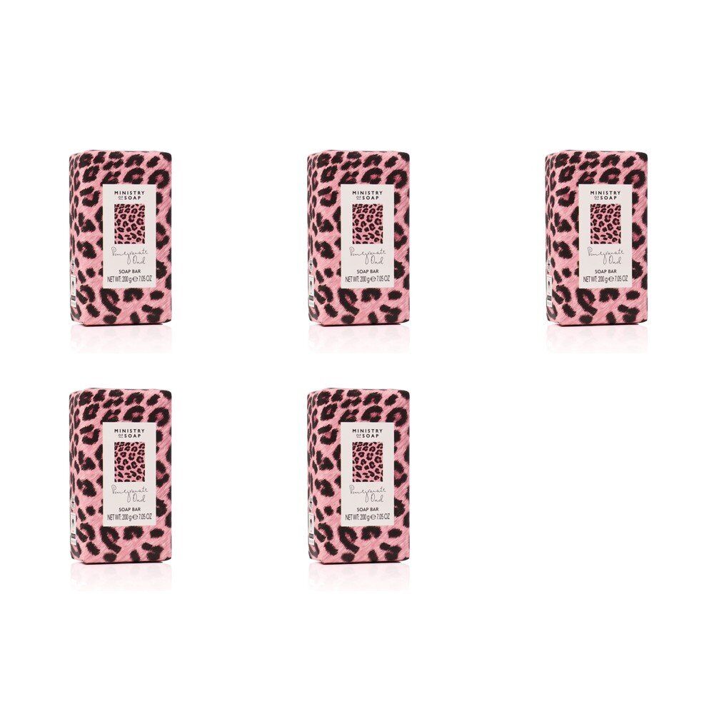 Ministry of Soap Wild Side Pomegranate Oud Soap Bar 200g Pack of 5