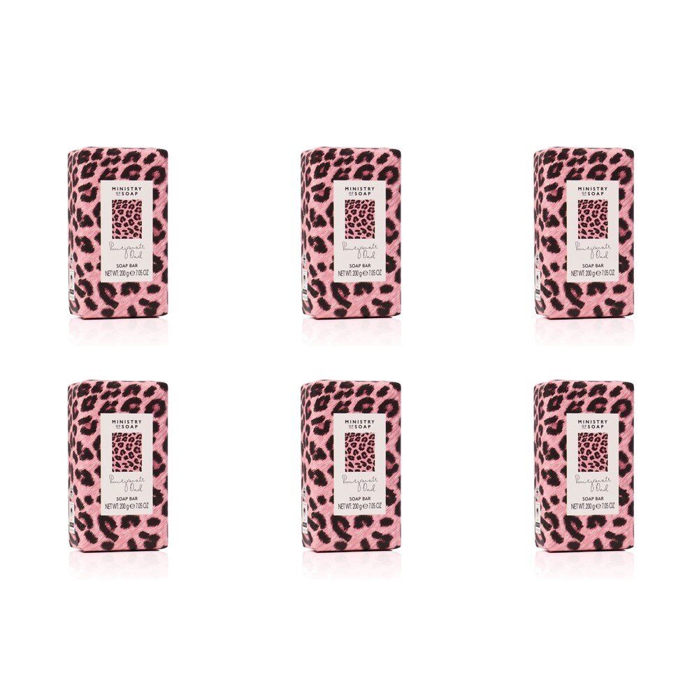 Ministry of Soap Wild Side Pomegranate Oud Soap Bar 200g Pack of 6