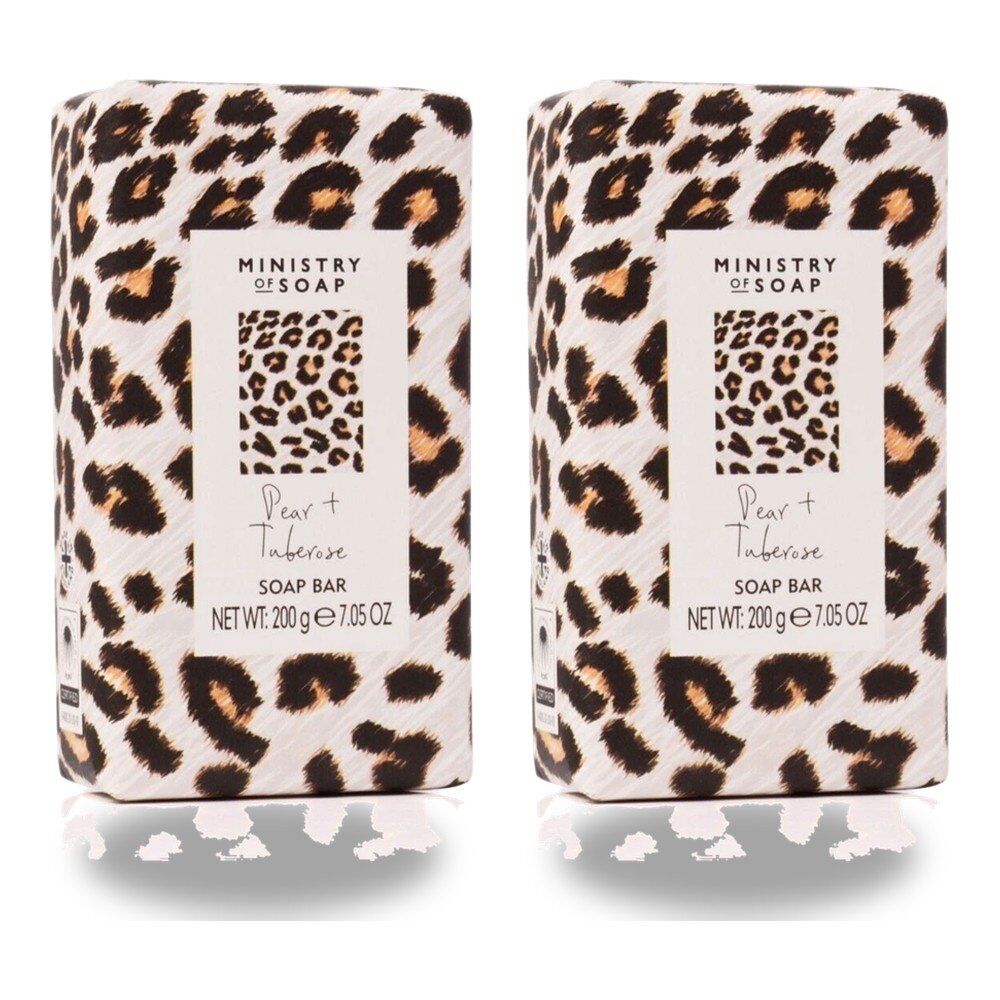 Ministry of Soap Wild Side Pear and Tuberose Soap Bar 200g Pack of 2