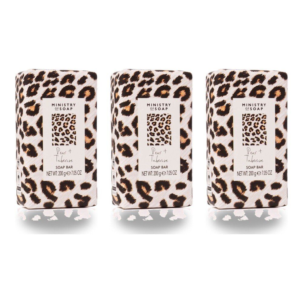 Ministry of Soap Wild Side Pear and Tuberose Soap Bar 200g Pack of 3