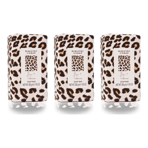 Ministry of Soap Wild Side Pear and Tuberose Soap Bar 200g Pack of 3