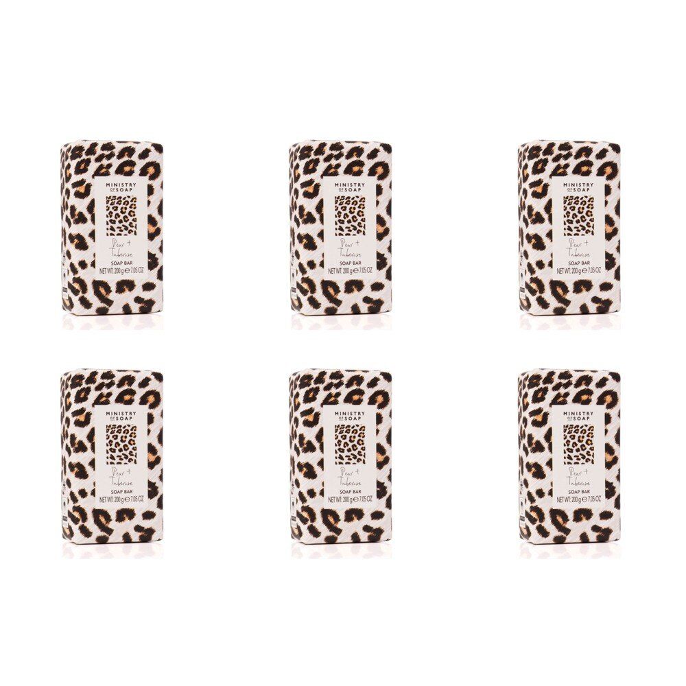 Ministry of Soap Wild Side Pear and Tuberose Soap Bar 200g Pack of 6