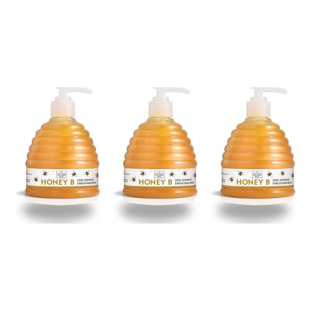 Scottish Fine Soaps Honey B Creme Hand Wash 300mL Pump Bottle Pack of 3