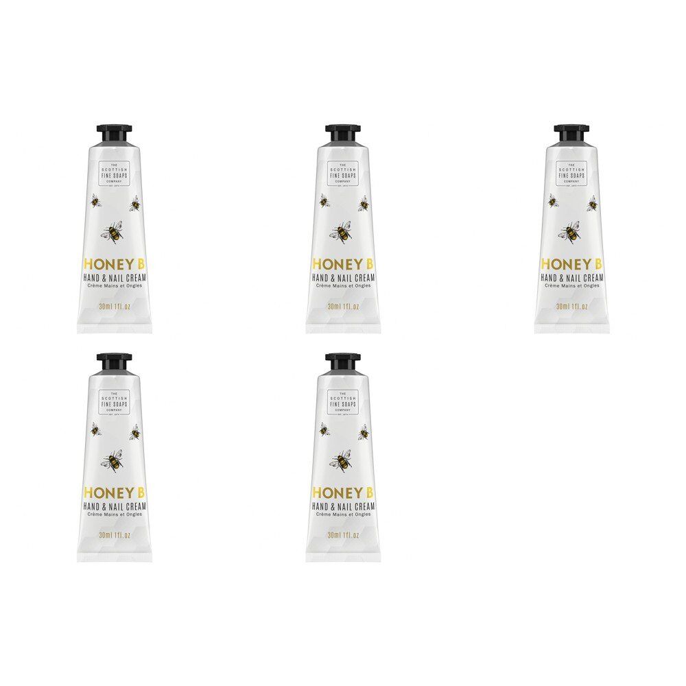Scottish Fine Soaps Honey B Hand & Nail Cream 30mL Pack of 5