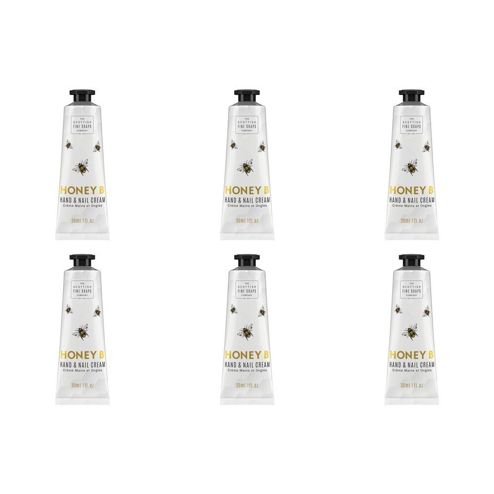 Scottish Fine Soaps Honey B Hand & Nail Cream 30mL Pack of 6