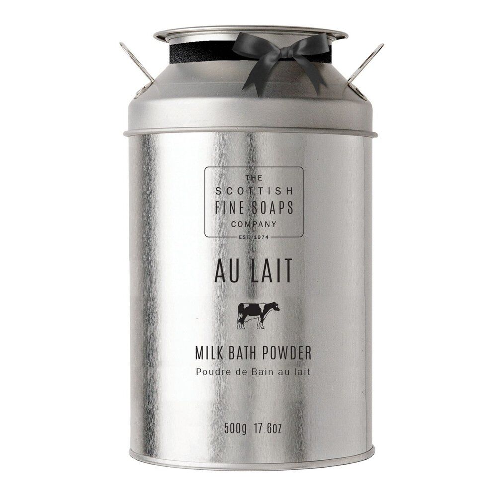 Scottish Fine Soaps Au Lait Milk Bath Powder 500g Tin Pack of 5