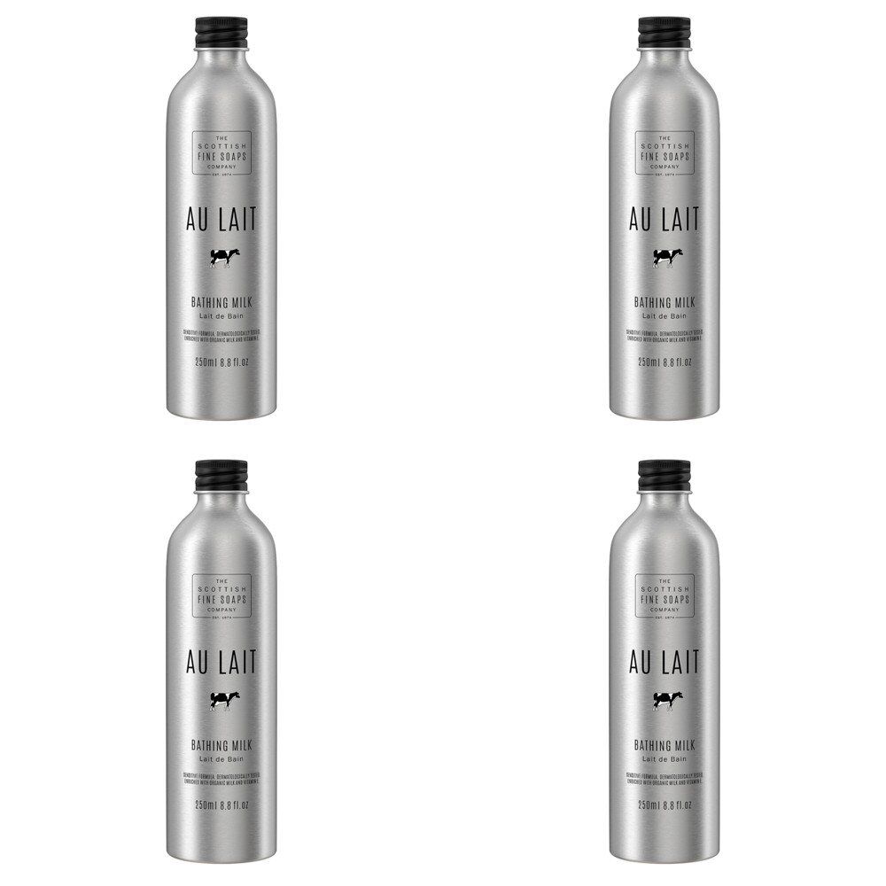 Scottish Fine Soaps Au Lait Bathing Milk 250mL Pack of 4