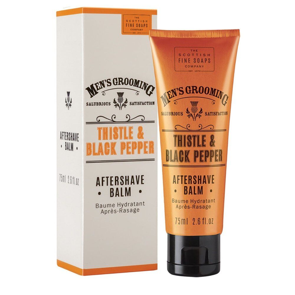 Scottish Fine Soaps Men's Grooming Thistle & Black Pepper Aftershave Balm 75mL Pack of 6