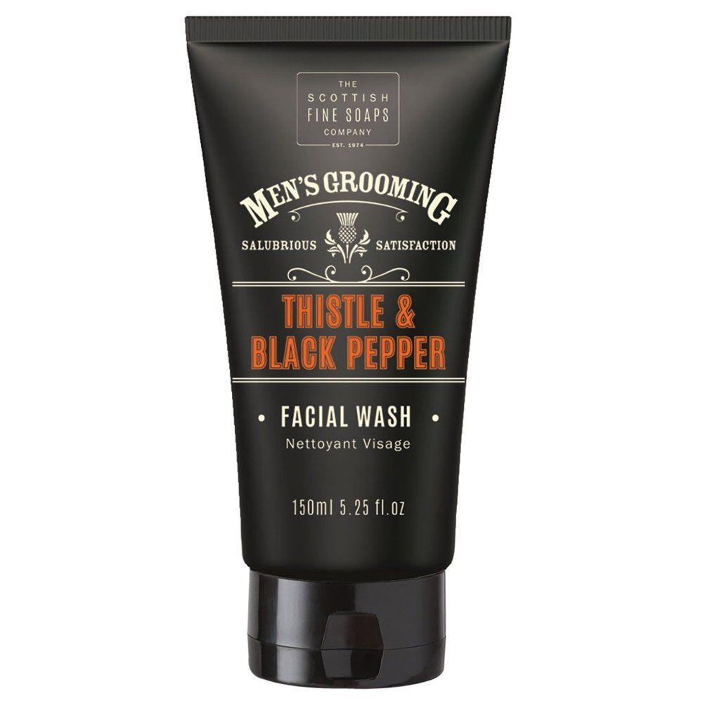 Scottish Fine Soaps Men's Grooming Thistle & Black Pepper Facial Wash 150mL Pack of 5
