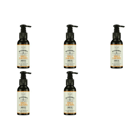 Scottish Fine Soaps Men's Grooming Thistle & Black Pepper Shave Gel 100mL Pack of 5