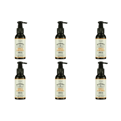 Scottish Fine Soaps Men's Grooming Thistle & Black Pepper Shave Gel 100mL Pack of 6