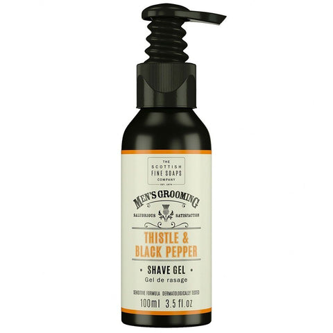Scottish Fine Soaps Men's Grooming Thistle & Black Pepper Shave Gel 100mL