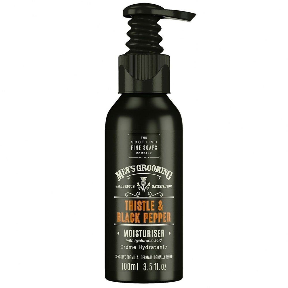 Scottish Fine Soaps Men's Grooming Thistle & Black Pepper Moisturiser 100mL