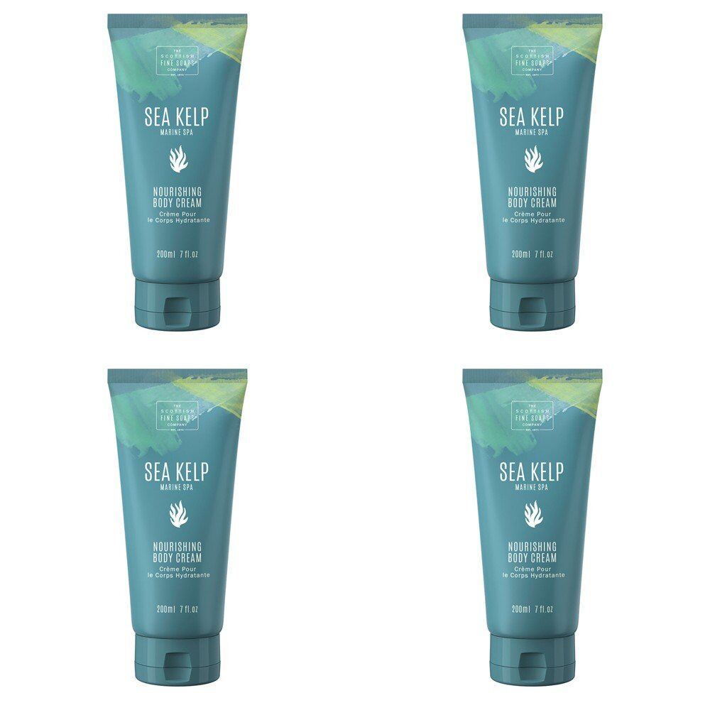 Scottish Fine Soaps Sea Kelp Marine Spa Nourishing Body Cream 200mL Pack of 4