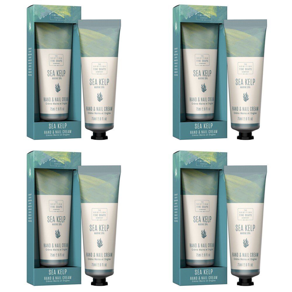 Scottish Fine Soaps Sea Kelp Marine Spa Hand & Nail Cream 75mL Pack of 4