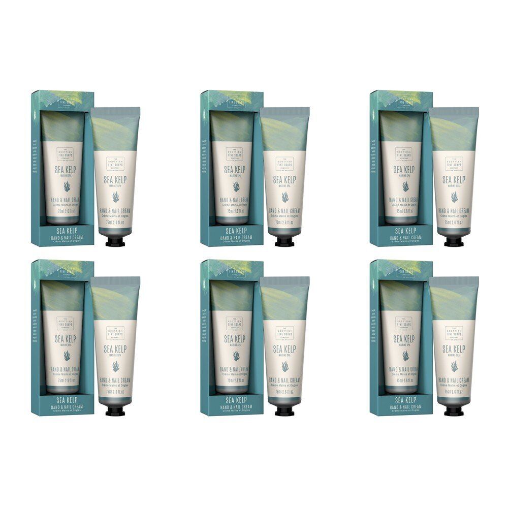 Scottish Fine Soaps Sea Kelp Marine Spa Hand & Nail Cream 75mL Pack of 6
