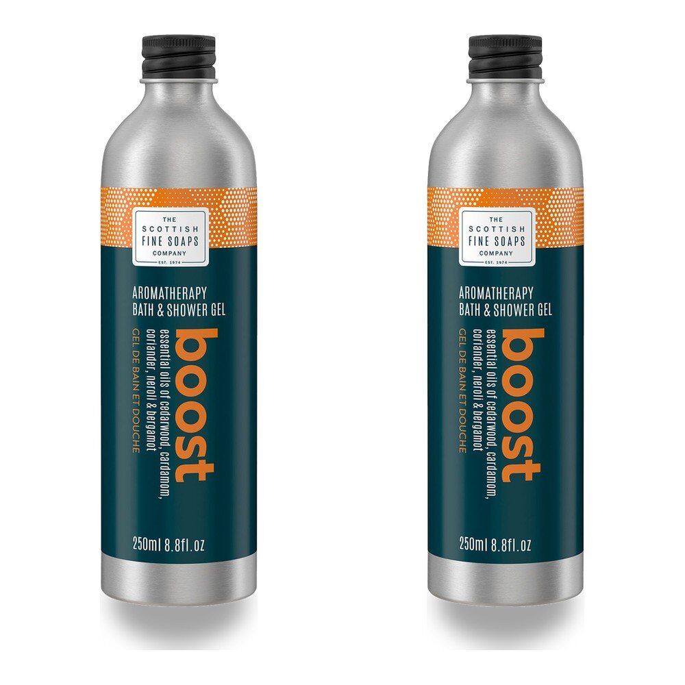 Scottish Fine Soaps Aromatherapy Boost Bath & Shower Gel 250mL Pack of 2