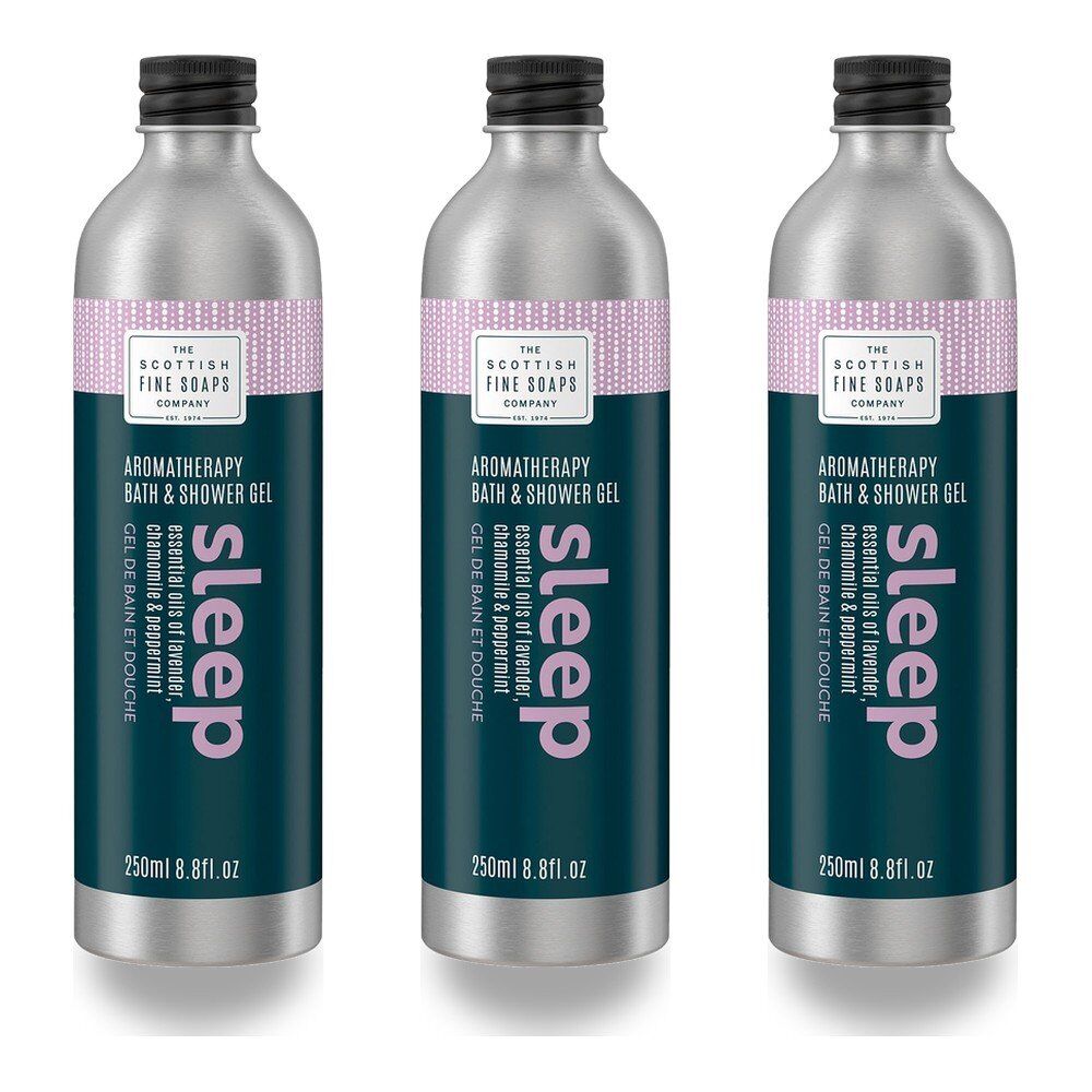 Scottish Fine Soaps Aromatherapy Sleep Bath & Shower Gel 250mL Pack of 3
