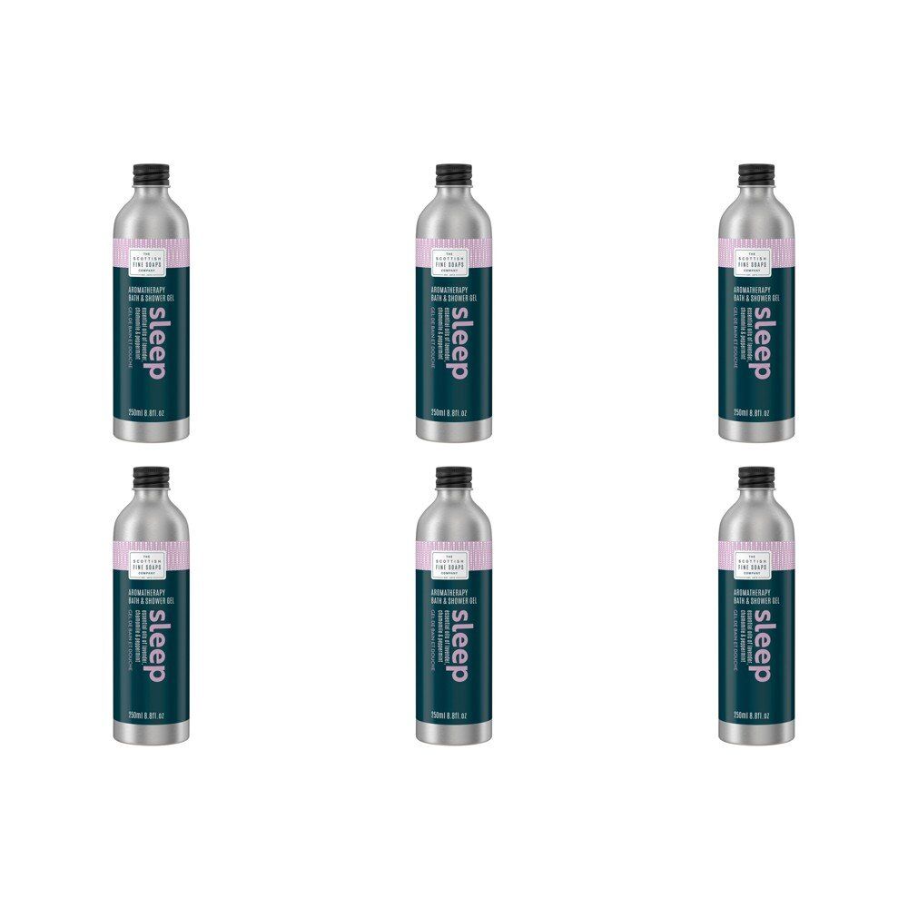 Scottish Fine Soaps Aromatherapy Sleep Bath & Shower Gel 250mL Pack of 6