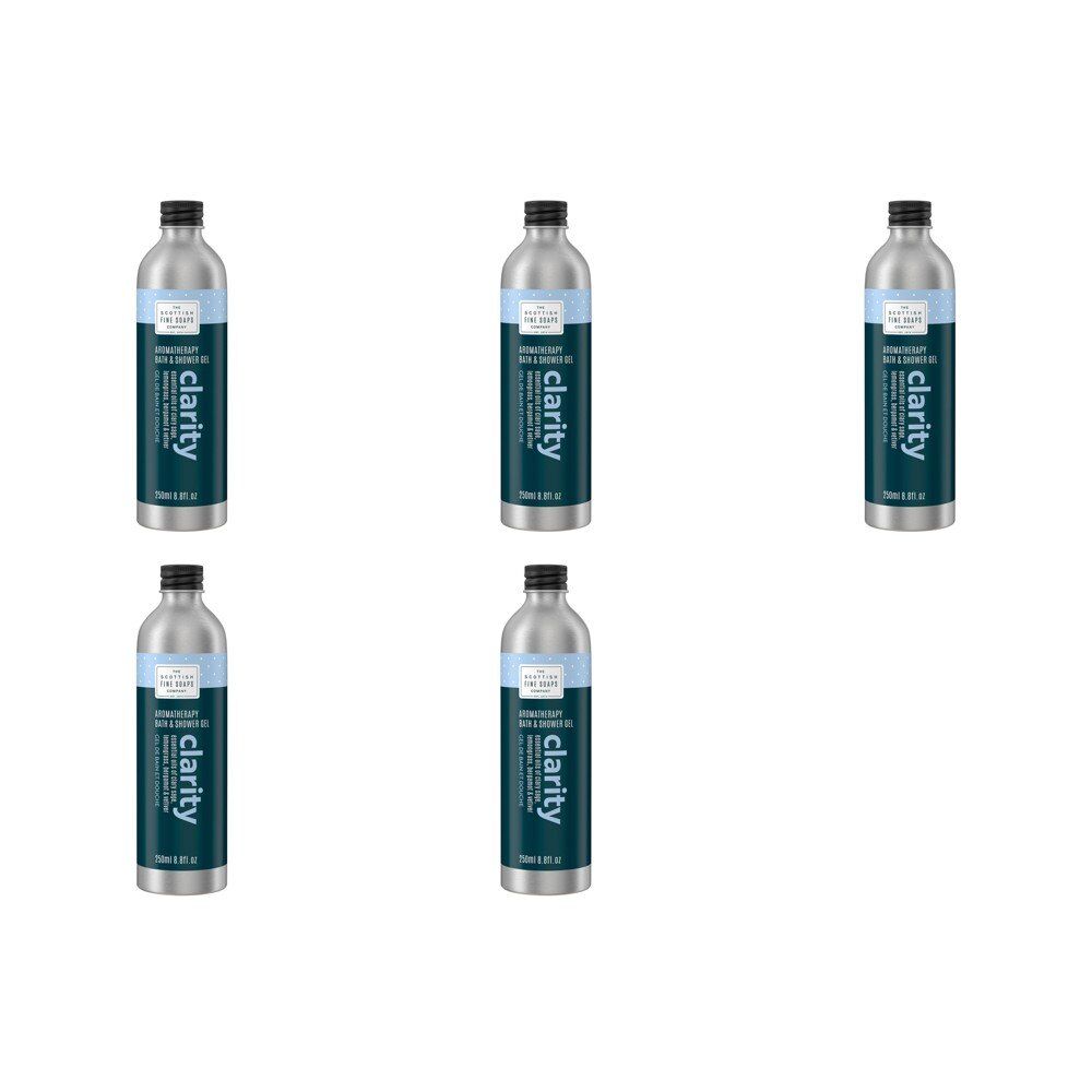 Scottish Fine Soaps Aromatherapy Clarity Bath & Shower Gel 250mL Pack of 5