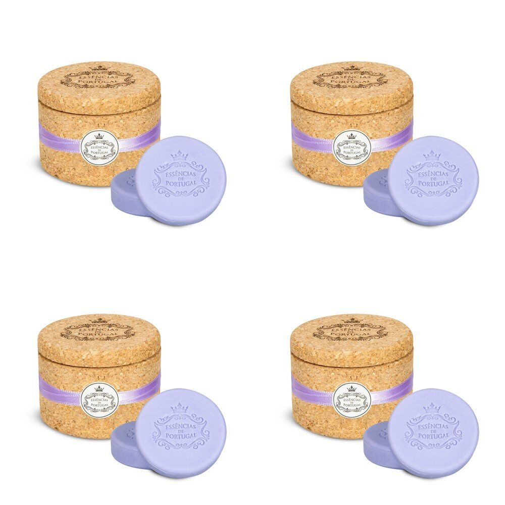 Essencias de Portugal Lavender Soap 2 x 50g in Cork Keeper Pack of 4