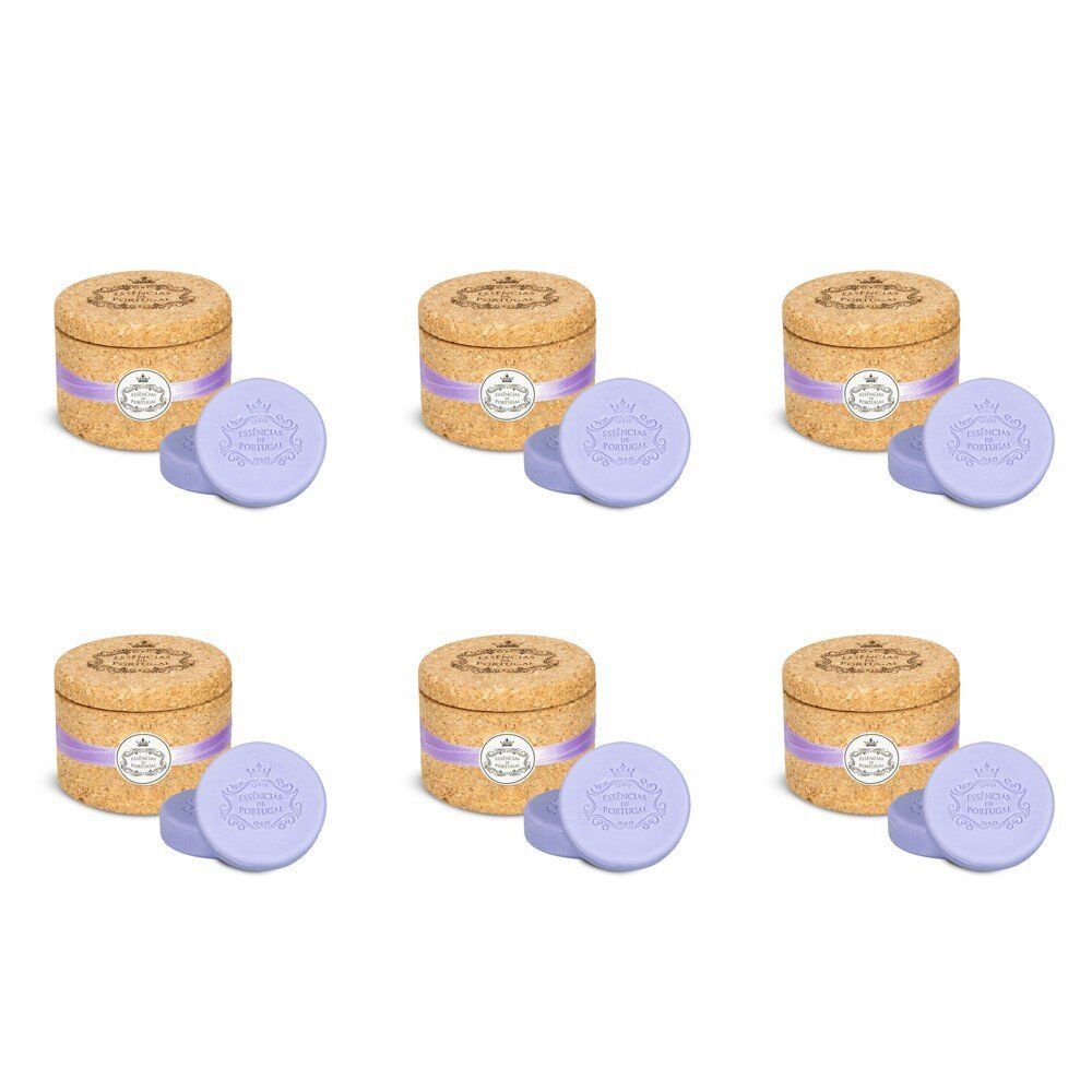 Essencias de Portugal Lavender Soap 2 x 50g in Cork Keeper Pack of 6
