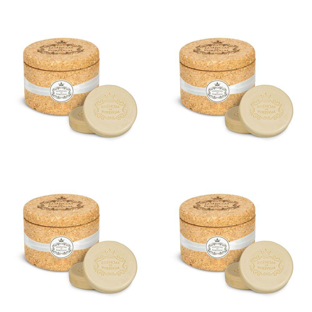 Essencias de Portugal White Jasmine Soap 2 x 50g in Cork Keeper Pack of 4