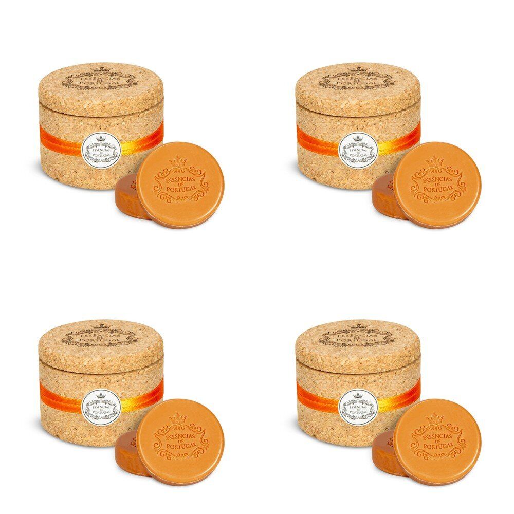 Essencias de Portugal Orange Soap 2 x 50g in Cork Keeper Pack of 4
