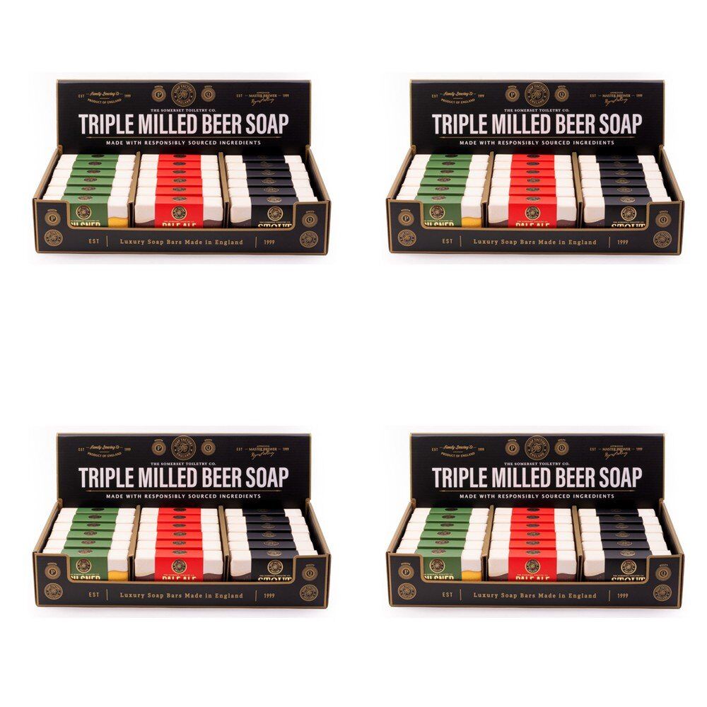 The Somerset Toiletry Co Home Brew Beer Soap 200g Assorted Counter Display of 18 Bundle of 4
