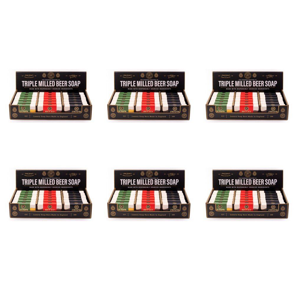 The Somerset Toiletry Co Home Brew Beer Soap 200g Assorted Counter Display of 18 Bundle of 6