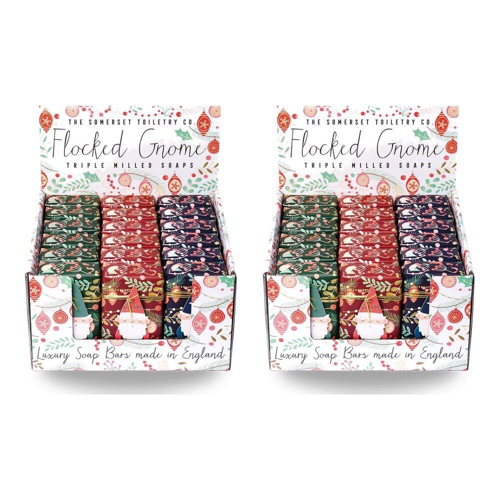 The Somerset Toiletry Co Flocked Gnome Soap 200g Assorted Counter Display of 18 Bundle of 2