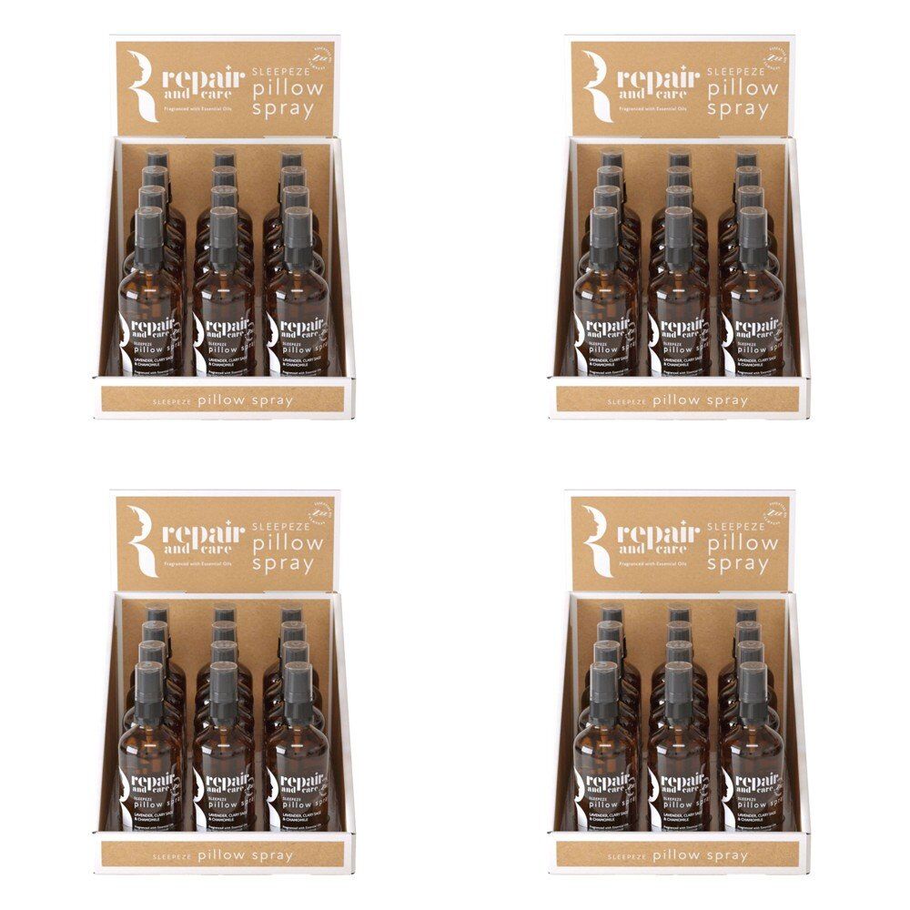 The Somerset Toiletry Co Sleepeze Pillow Spray 95mL Counter Display of 12 Bundle of 4