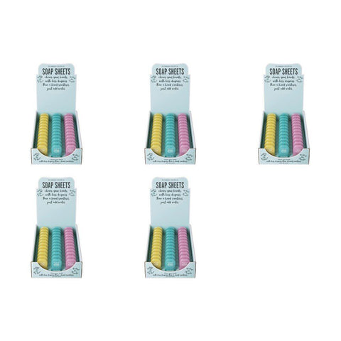 The Somerset Toiletry Co Soap Sheets Assorted Scents Counter Display of 36 Bundle of 5