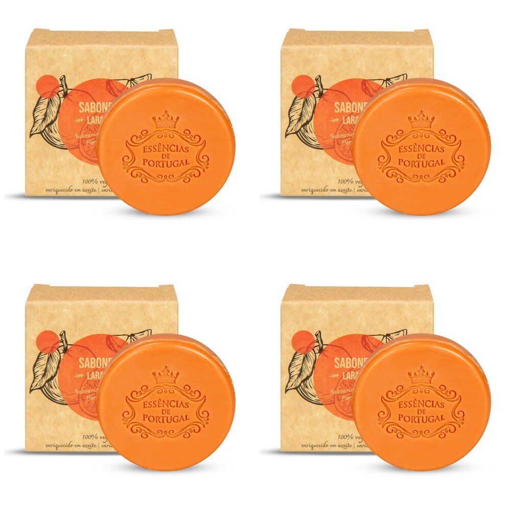 Essencias de Portugal Orange Soap 50g in Kraft Box Pack of 4