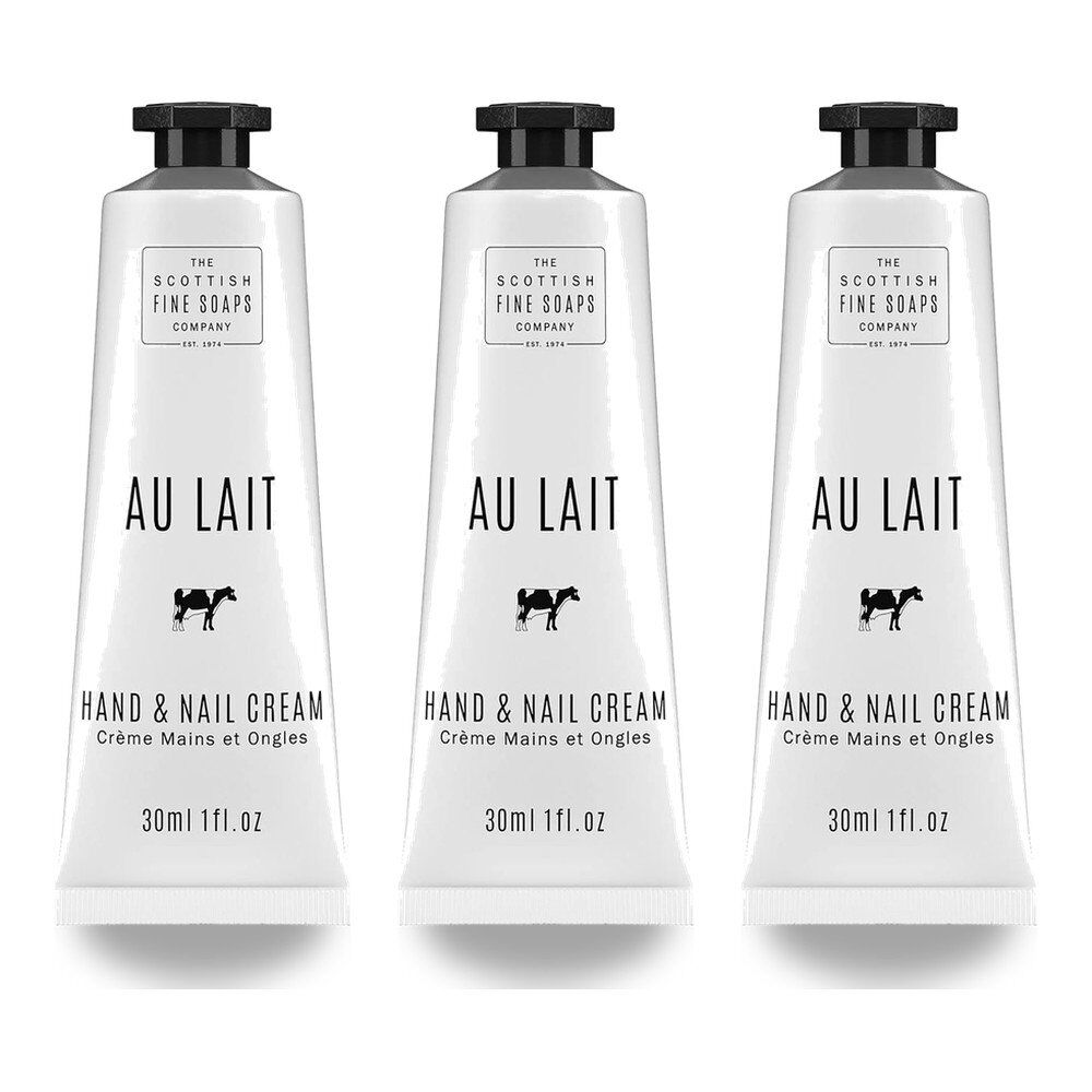 Scottish Fine Soaps Au Lait Hand & Nail Cream 30mL Pack of 3